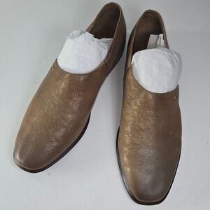 OTBT Womens Coyote Flats Loafers‎ D'Orsay Bronze Brown Leather Size 8.5M